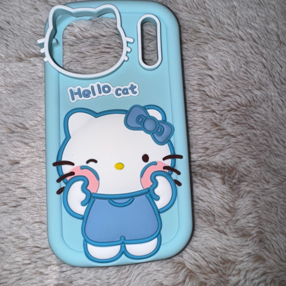 Blue Hello kitty phone case